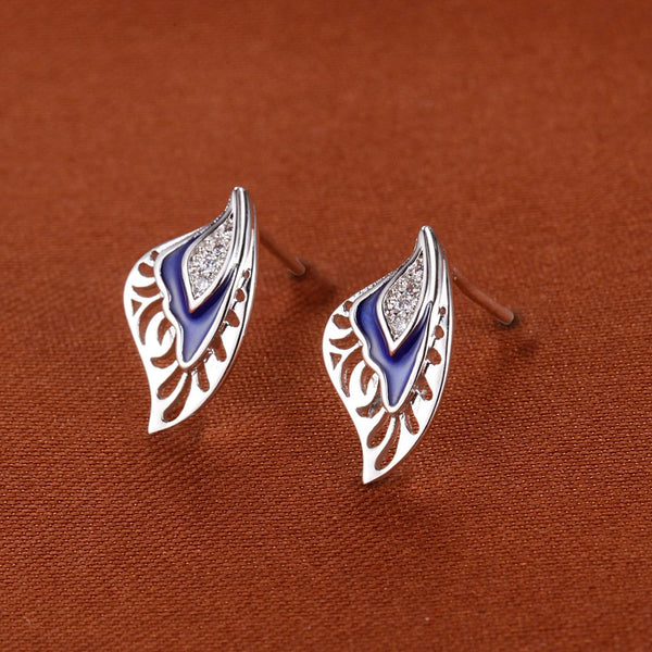 White Gold Plated Earrings LSR915