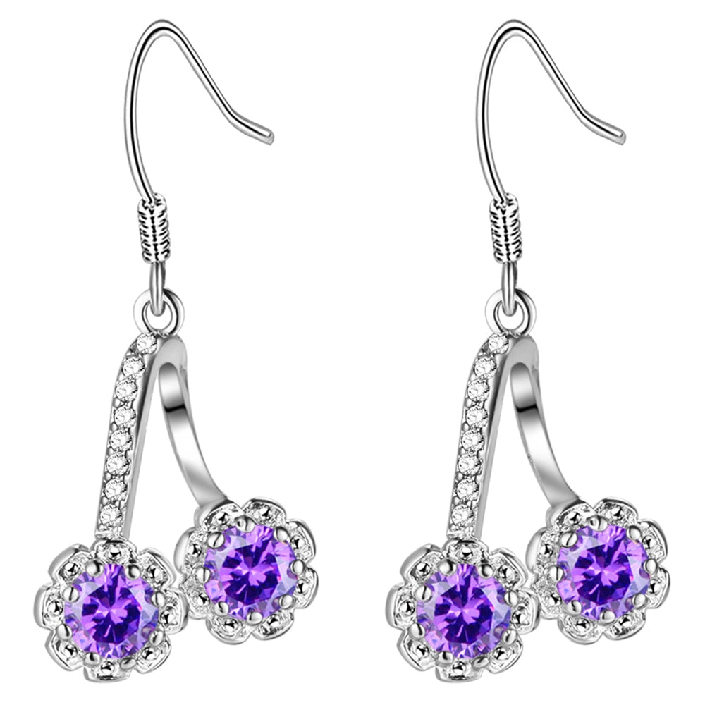 White Gold Plated Earrings LSR918
