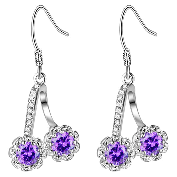 White Gold Plated Earrings LSR918