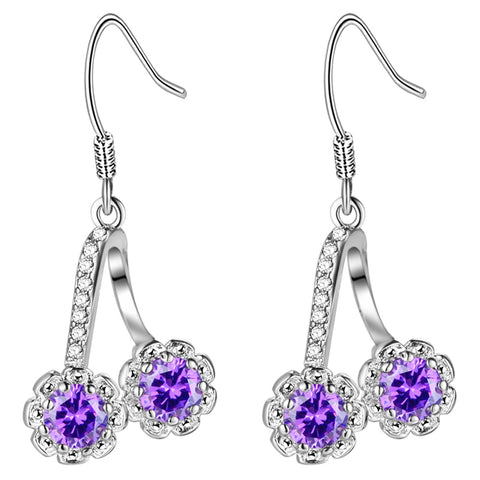 White Gold Plated Earrings LSR918