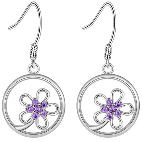 White Gold Plated Earrings LSR946
