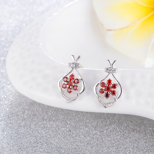 White Gold Earrings LSR951