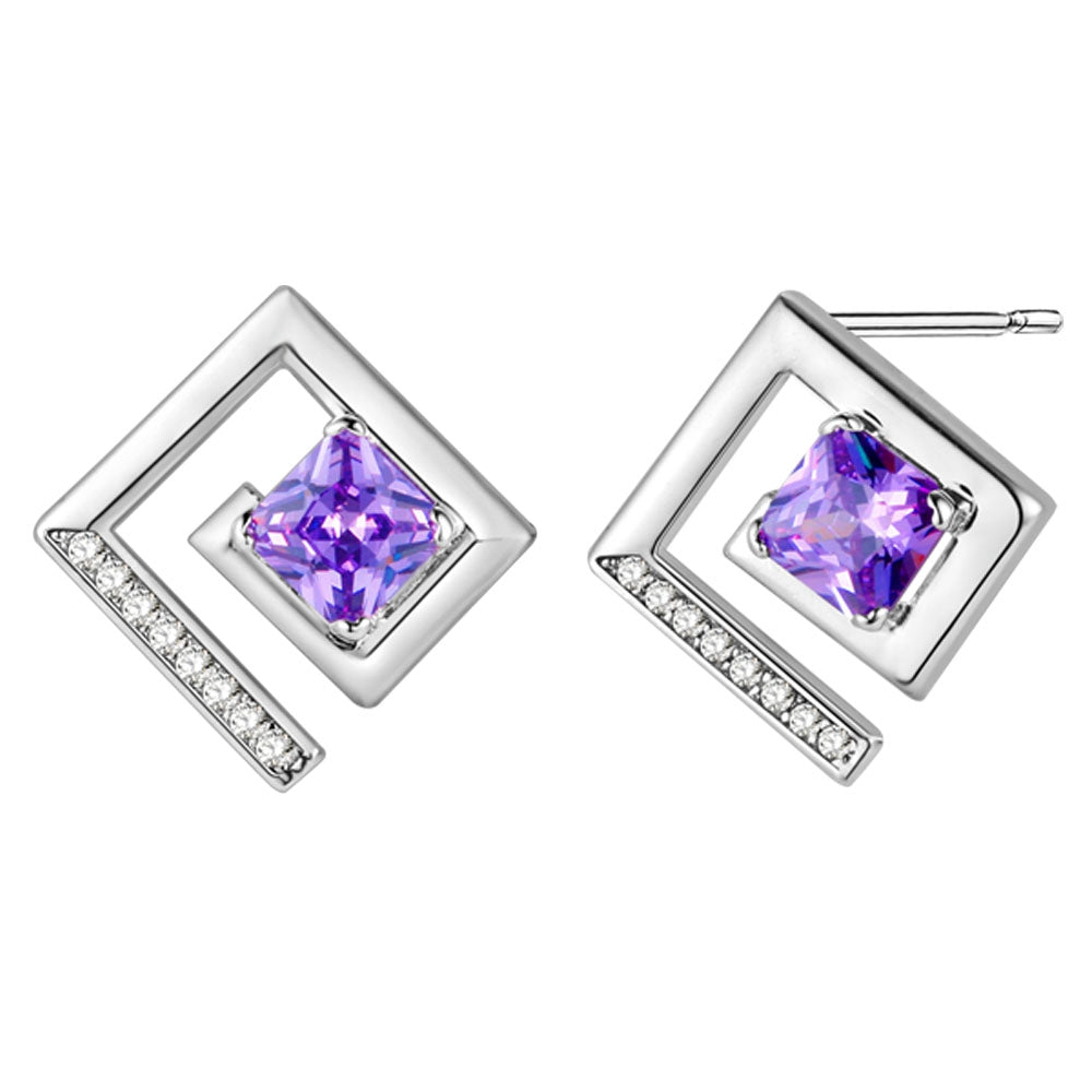 White Gold Earrings LSR954