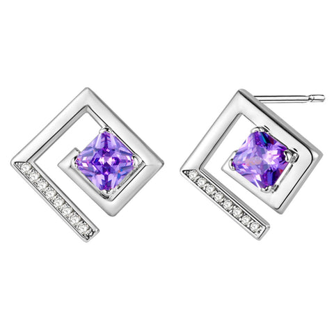 White Gold Earrings LSR954