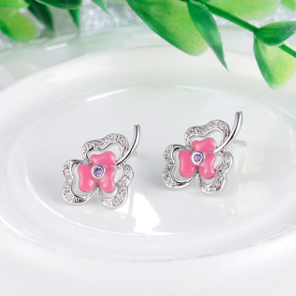 White Gold Earrings LSR956