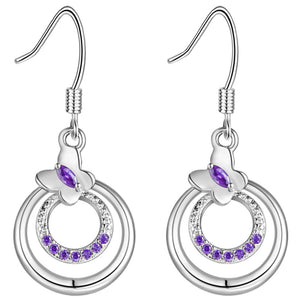 White Gold Earrings LSR960