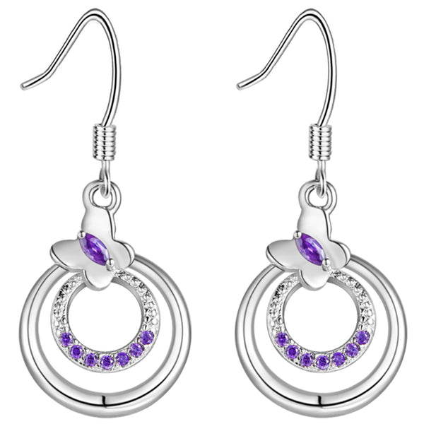 White Gold Earrings LSR960