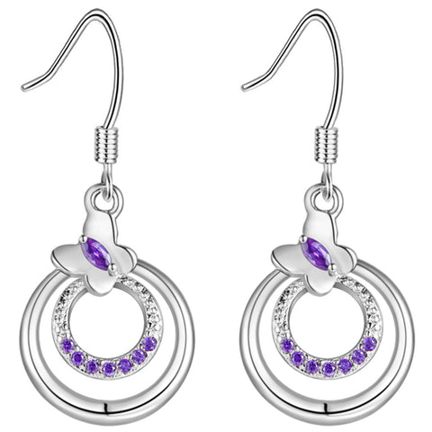 White Gold Earrings LSR960