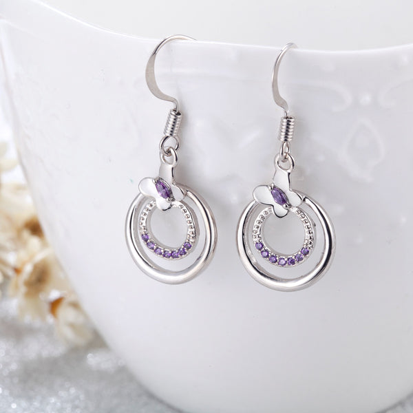 White Gold Earrings LSR960