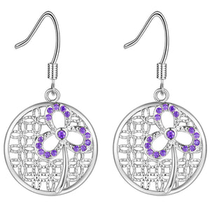 White Gold Earrings LSR968