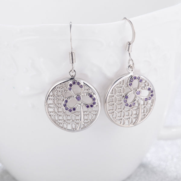 White Gold Earrings LSR968