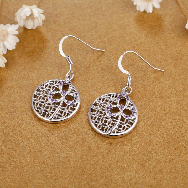 White Gold Earrings LSR968