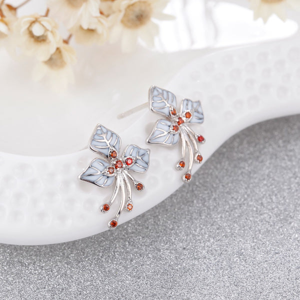 White Gold Earrings LSR970