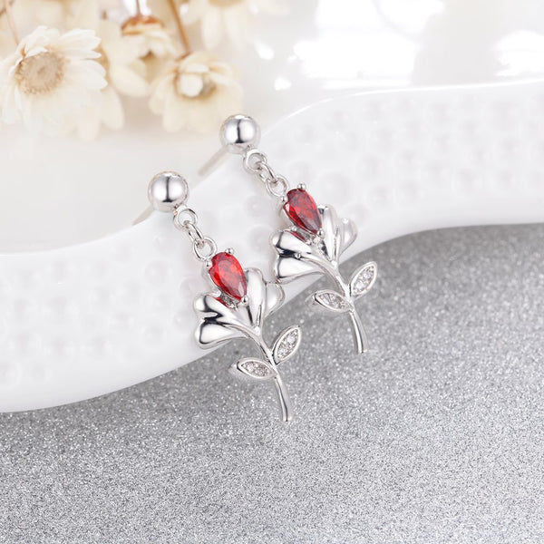 White Gold Earrings LSR971