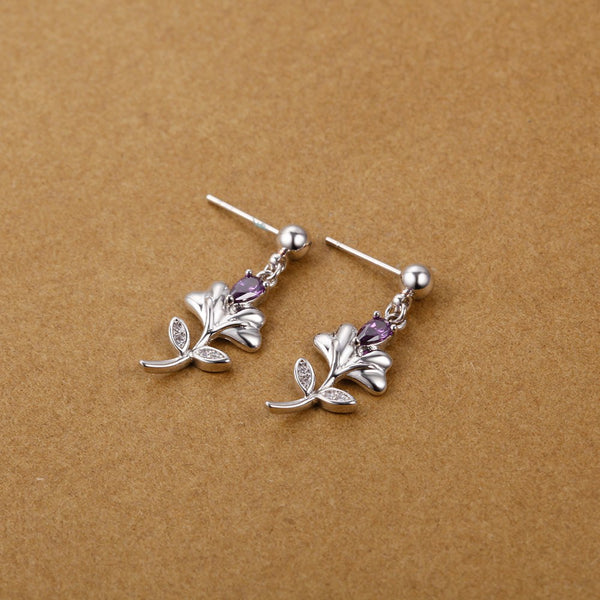 White Gold Earrings LSR972