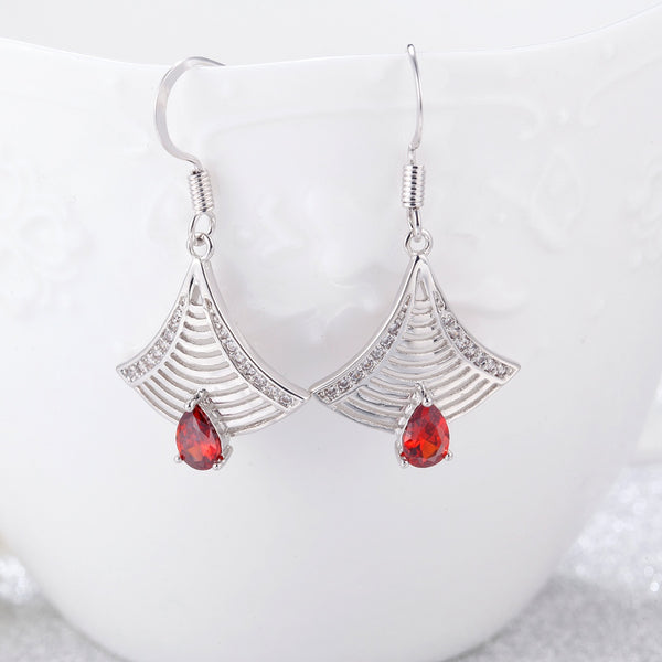 White Gold Earrings LSR974