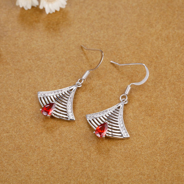 White Gold Earrings LSR974