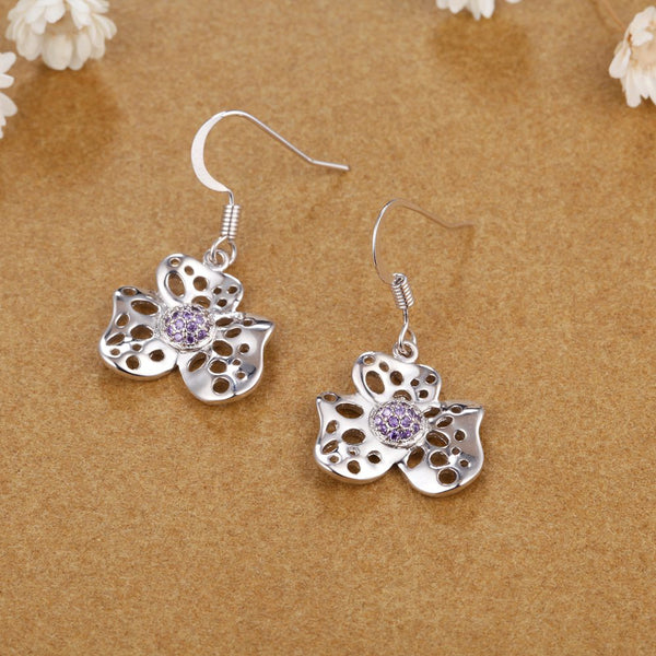 White Gold Earrings LSR977