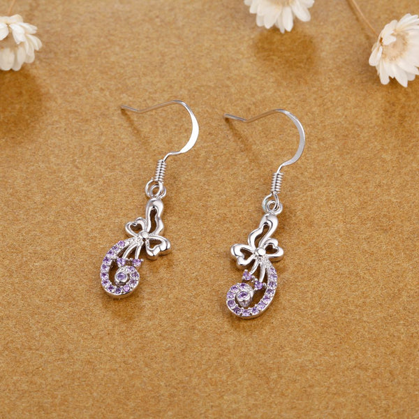 White Gold Earrings LSR983