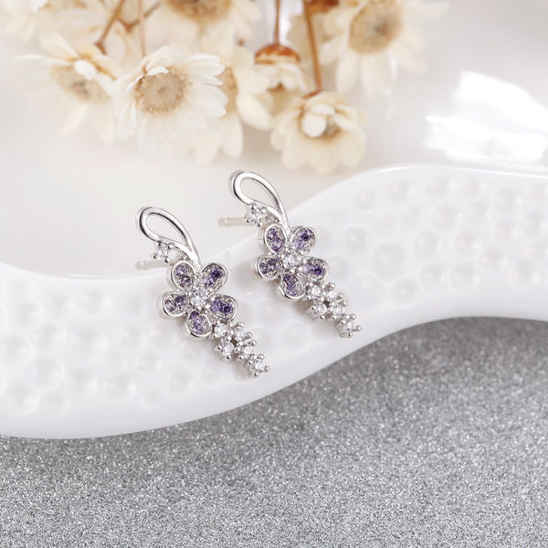 White Gold Earrings LSR988