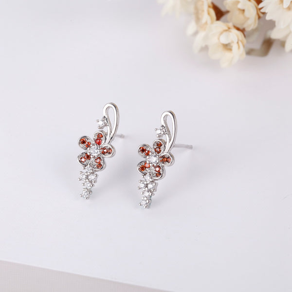 White Gold Earrings LSR989