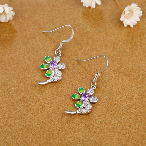 White Gold Earrings LSR994