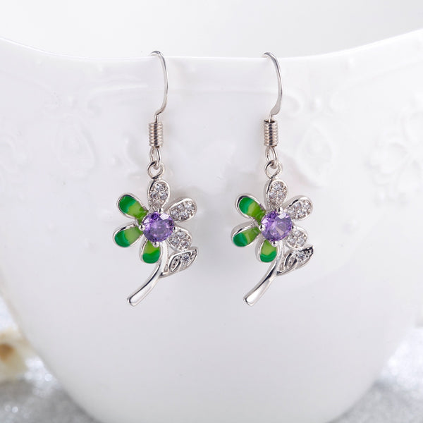 White Gold Earrings LSR994