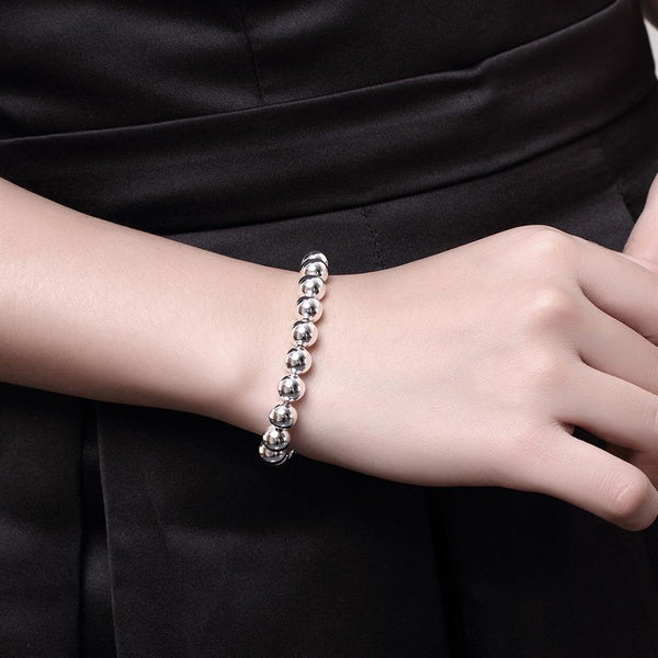 Lucky Silver - Silver Designer Hollow Ball Bracelet - LOCAL STOCK - LSH126