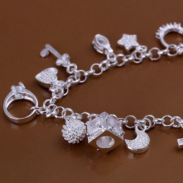 Lucky Silver - Silver Designer Charm Bracelet - LOCAL STOCK - LSH144