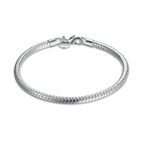 Lucky Silver - Silver Designer Snake Chain Bracelet - LOCAL STOCK - LSH159