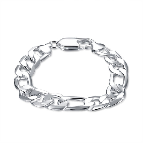 Lucky Silver - Silver Designer Men's Figaro Chain Bracelet - LOCAL STOCK - LSH163