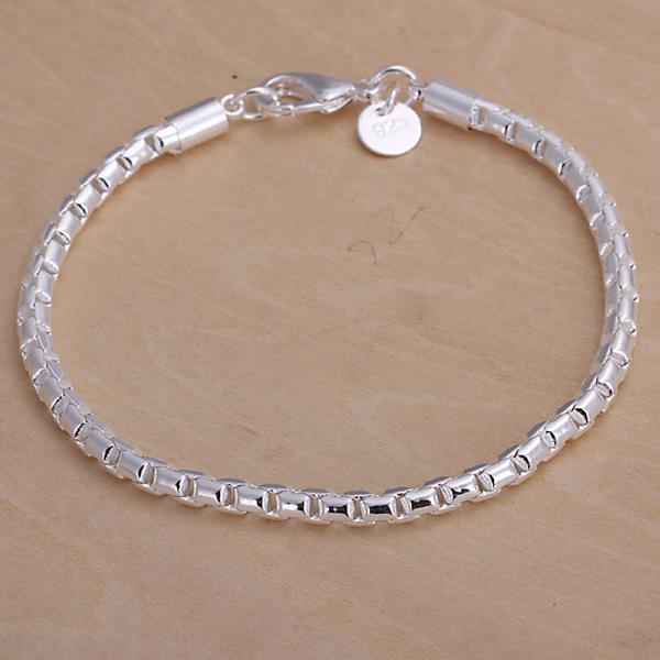 Lucky Silver - Silver Designer Round Track Link Bracelet - LOCAL STOCK
