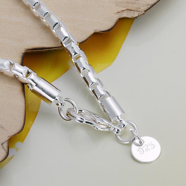 Lucky Silver - Silver Designer Round Track Link Bracelet - LOCAL STOCK