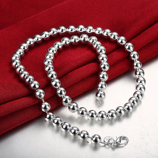 Lucky Silver - Silver Designer Hollow Ball Necklace - LOCAL STOCK - LSN111
