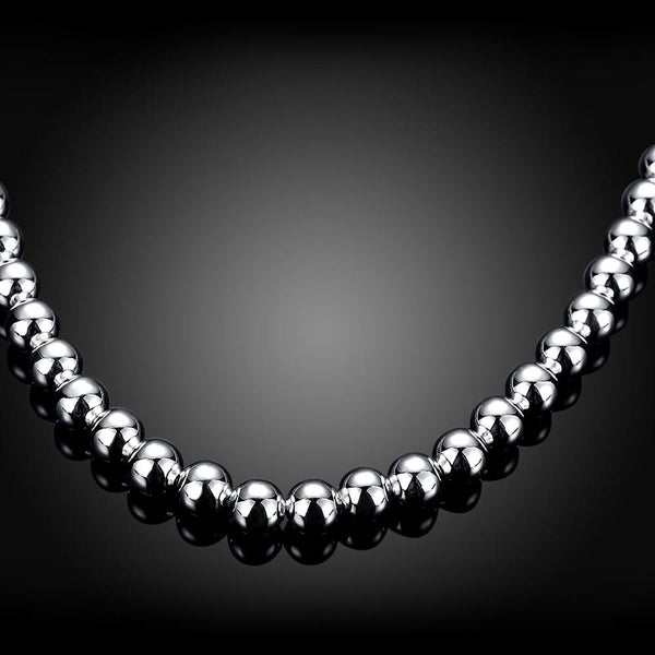 Lucky Silver - Silver Designer Hollow Ball Necklace - LOCAL STOCK - LSN111