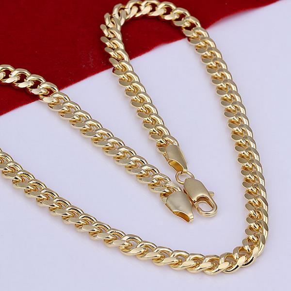 Gold Curb Chain 20inch 7mm LSN238