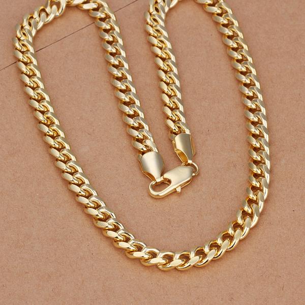 Gold Curb Chain 20inch 7mm LSN238