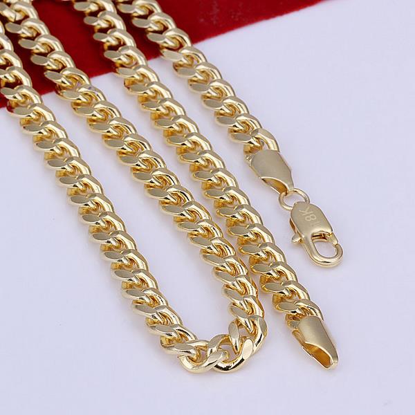 Gold Curb Chain 20inch 7mm LSN238
