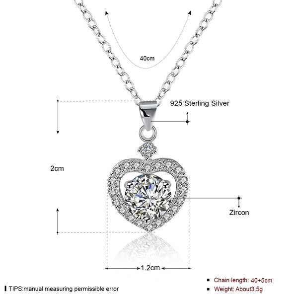 925 Sterling Silver Necklace LSSVN106