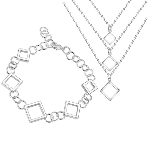 Silver Jewelry Set LST061