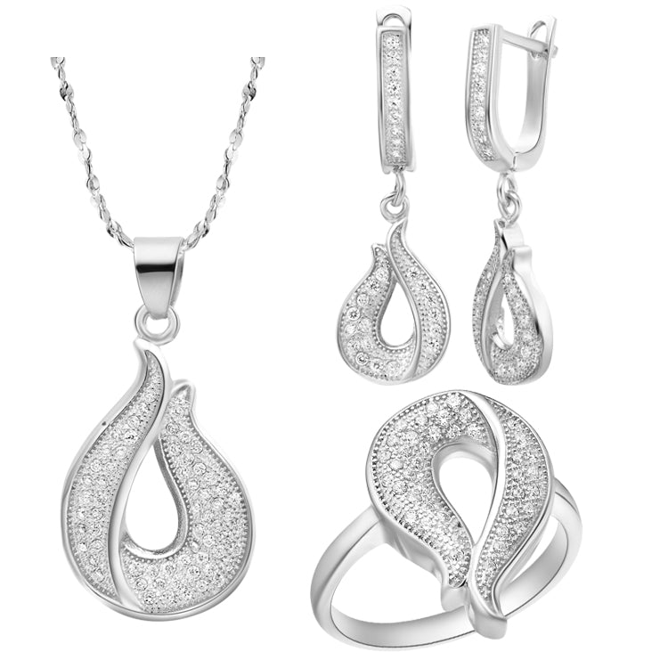 White Gold Plated Jewelry Set LST111