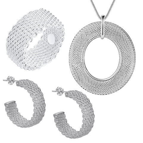 Silver Jewelry Set LST124