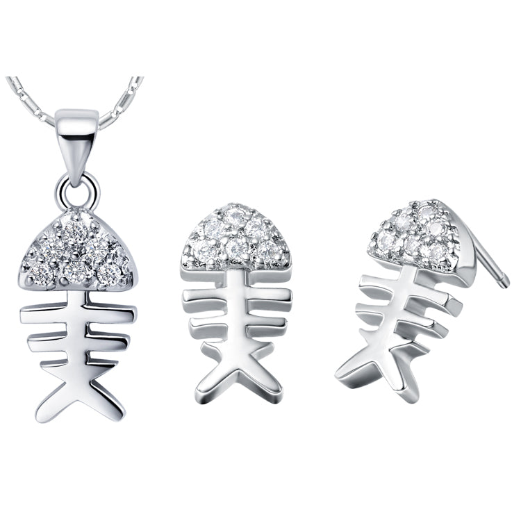 White Gold Jewelry Set LST200