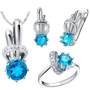White Gold Jewelry Set LST225