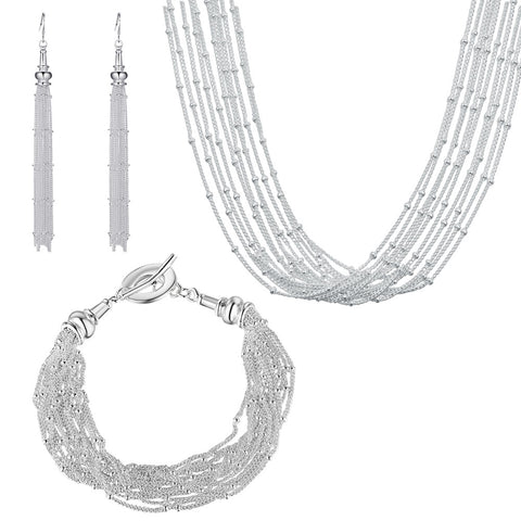 Silver Jewelry Set LST241