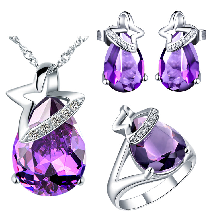 White Gold Plated Jewelry Set LST264