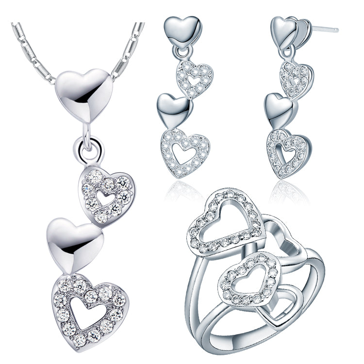 White Gold Plated Jewelry Set LST310