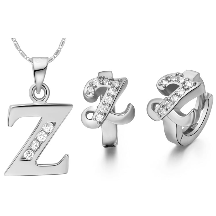 White Gold Jewelry Set LST375
