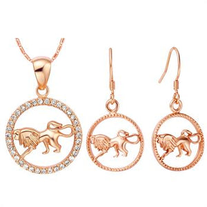 White Gold Plated Rose Gold Jewelry Set LST404