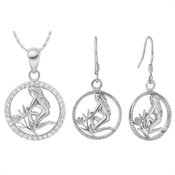 White Gold Jewelry Set LST407